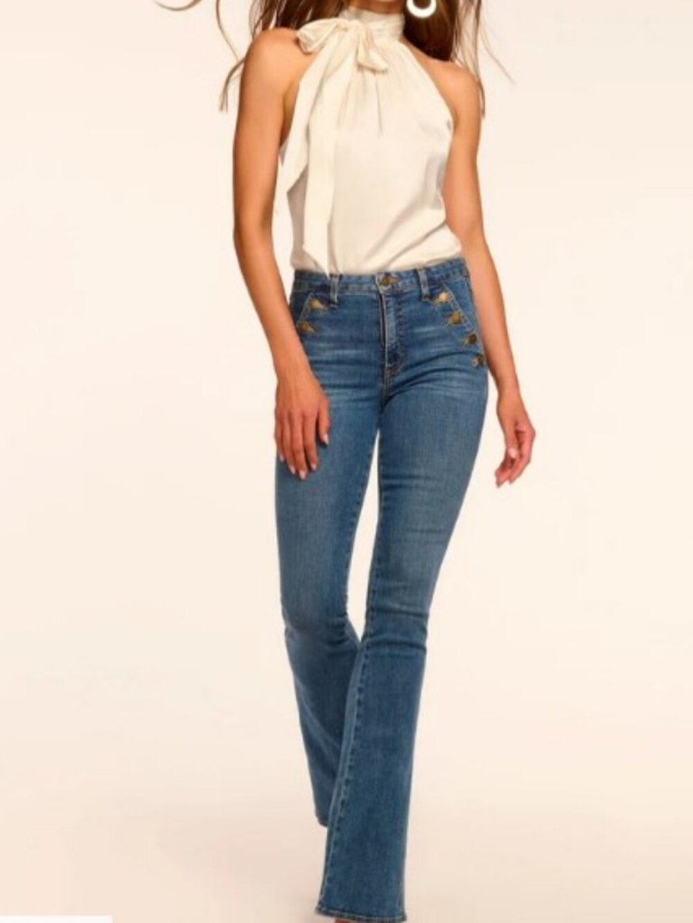 Ramy Brook Dark Blue helena high-rise Flare Jeans